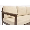 Sofa ogrodowa 3-osobowa ogrodowa BELLA - brąz/grafit
