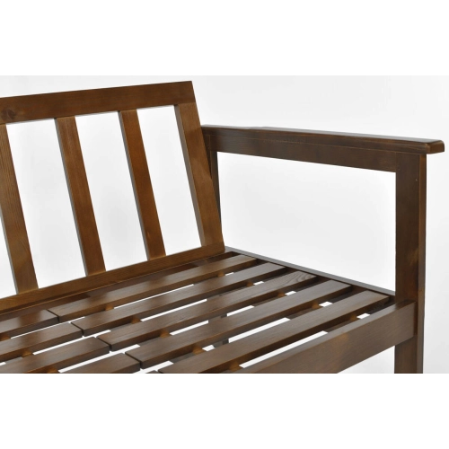 Sofa ogrodowa 2-osobowa ogrodowa BELLA - brąz/grafit
