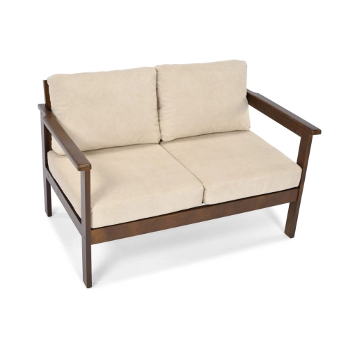 Sofa ogrodowa 2-osobowa ogrodowa BELLA - brąz/grafit