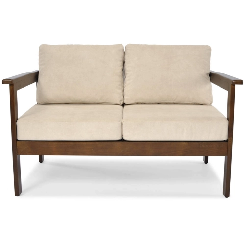 Sofa ogrodowa 2-osobowa ogrodowa BELLA - brąz/grafit
