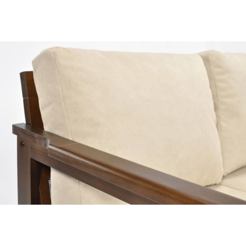 Sofa ogrodowa 3-osobowa ogrodowa BELLA - brąz/grafit