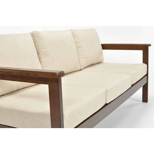 Sofa ogrodowa 3-osobowa ogrodowa BELLA - brąz/grafit