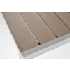 Duży stół ogrodowy dla 8 osób z aluminium  MODENA 180 x 90 cm  - srebrny