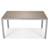 Duży stół ogrodowy dla 8 osób z aluminium  MODENA 180 x 90 cm  - srebrny