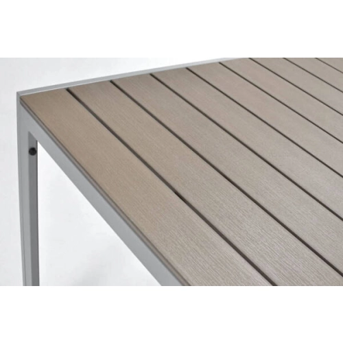 Duży stół ogrodowy dla 8 osób z aluminium  MODENA 180 x 90 cm  - srebrny