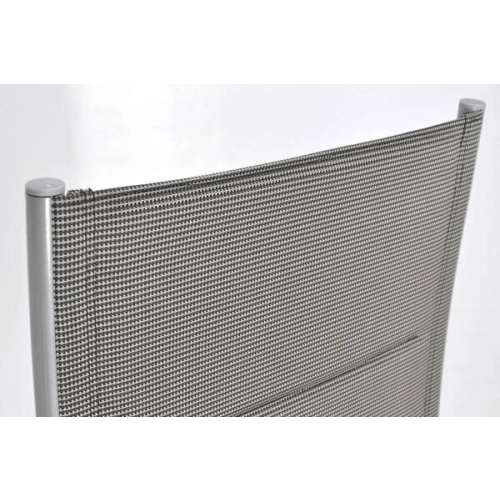 Meble ogrodowe składane aluminiowe MODENA Stół i 6 krzeseł - Czarne