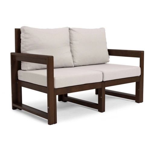 Sofa modułowa 2-osobowa MALTA  ciemny brąz/szary