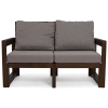 Mała sofa zewnętrzna 2-osobowa MALTA  ciemny brąz/grafit
