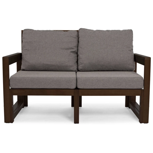 Mała sofa zewnętrzna 2-osobowa MALTA  ciemny brąz/grafit