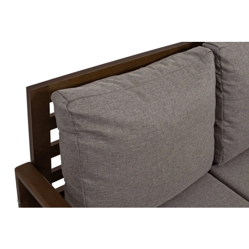 Mała sofa zewnętrzna 2-osobowa MALTA  ciemny brąz/grafit