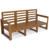 Drewniana sofa zewnętrzna 3-osobowa MALTA  brąz/szary