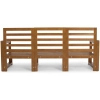 Drewniana sofa zewnętrzna 3-osobowa MALTA  brąz/szary