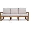 Drewniana sofa zewnętrzna 3-osobowa MALTA  brąz/szary