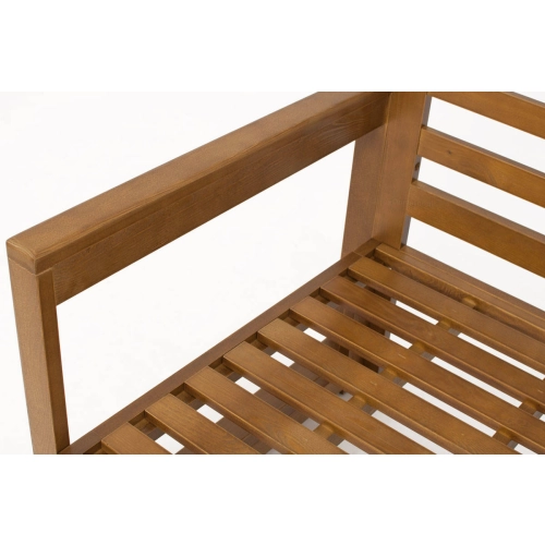 Drewniana sofa zewnętrzna 3-osobowa MALTA  brąz/szary