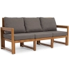 Drewniana sofa zewnętrzna 3-osobowa MALTA brąz/grafit