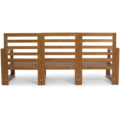 Drewniana sofa zewnętrzna 3-osobowa MALTA brąz/grafit
