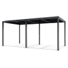 Pergola ogrodowa LUXE 5.8 x 3 m antracyt z LED