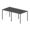 Pergola ogrodowa LUXE 5.8 x 3 m antracyt z LED