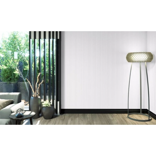 Lamele Dekoracyjne Białe Matowe MDF 15,8 x 1,2 x 280 cm