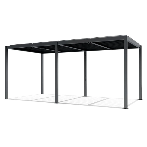 Pergola ogrodowa LUXE 5.8 x 3 m antracyt z LED