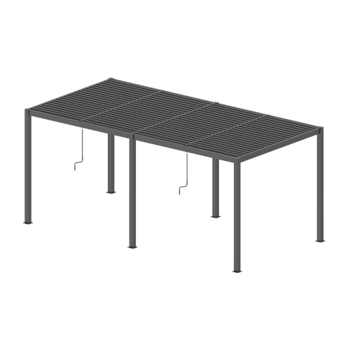 Pergola ogrodowa LUXE 5.8 x 3 m antracyt z LED