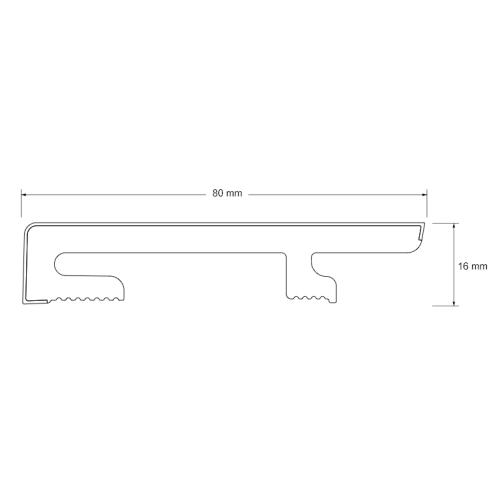 Listwa przypodłogowa spieniona pcv BETA 80mm 2,2m Czarny