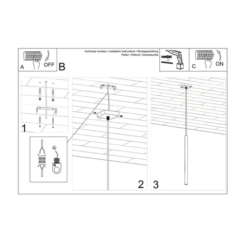 Lampa wisząca PASTELO 1 biała 1x4,5W G9 Sollux Lighting