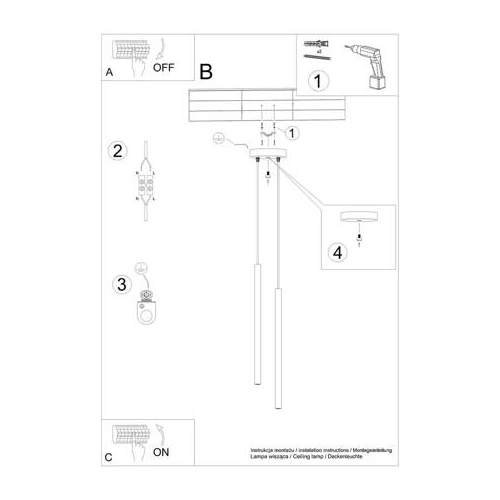 Lampa wisząca PASTELO 1 biała 1x4,5W G9 Sollux Lighting