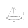 Lampa wisząca RING L czarna 1xLED CCT Light Prestige
