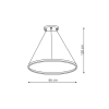 Lampa wisząca RING M czarna 1xLED 4000K Light Prestige