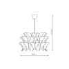 Lampa wisząca FARFALLA różowa 1x60W E27 Light Prestige
