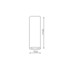 Oprawa natynkowa MANACOR czarno-biała 1x50W GU10 17 cm Light Prestige