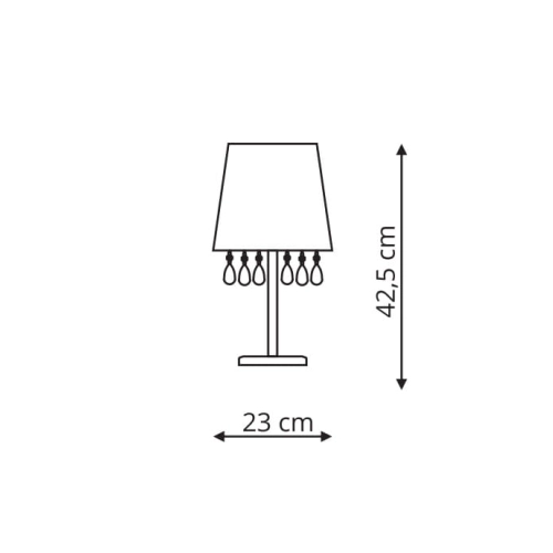 Lampa stołowa MONA czarna 1x60W E27 Light Prestige