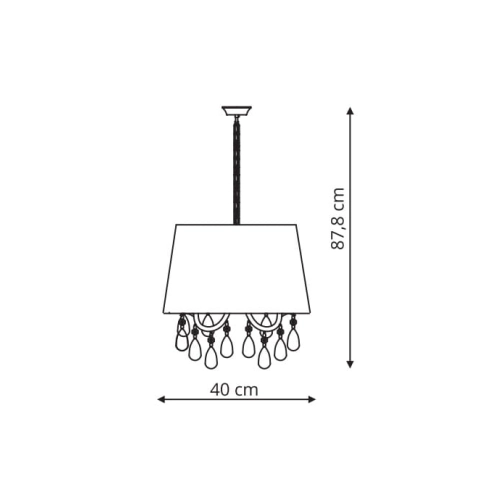 Mona 3 lampa wisząca srebrna LP-5005/3P