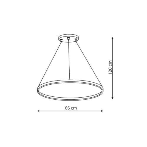 Lampa wisząca RING M czarna 1xLED 4000K Light Prestige