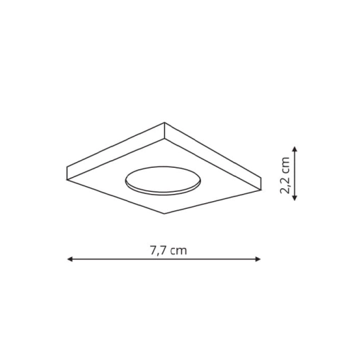 Oczko podtynkowe LAGOS kwadratowe czarne 1x50W GU10 IP65 Light Prestige