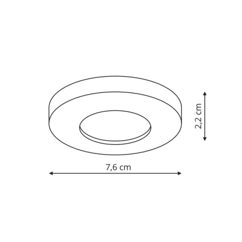 Oczko podtynkowe LAGOS okrągłe czarne 1x50W GU10 IP65 Light Prestige