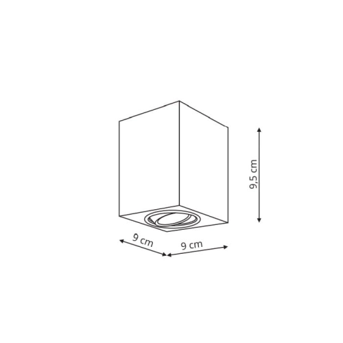 Oprawa natynkowa LYON czarna 1x50W GU10 Light Prestige