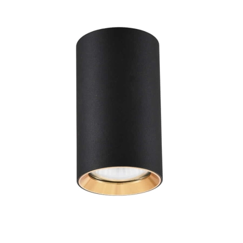 Oprawa natynkowa MANACOR czarno-złota 1x50W GU10 13 cm Light Prestige
