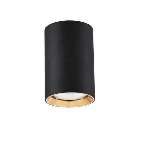 Oprawa natynkowa MANACOR czarno-złota 1x50W GU10 9 cm Light Prestige