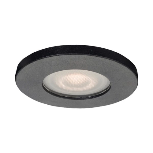 Oczko podtynkowe LAGOS okrągłe czarne 1x50W GU10 IP65 Light Prestige